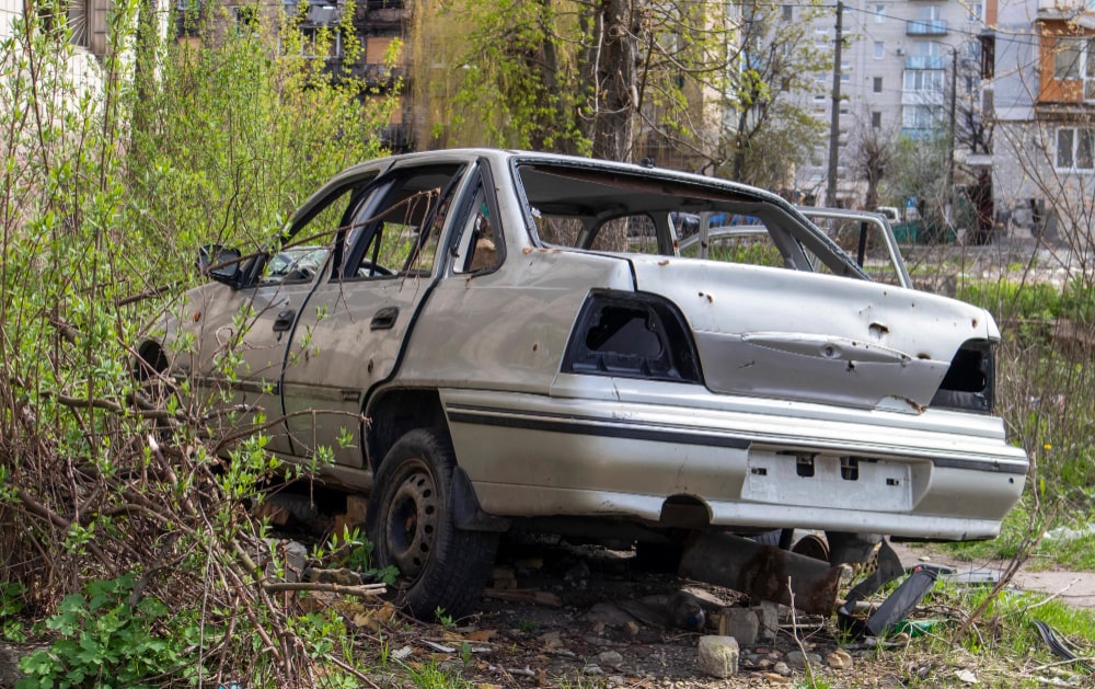 vehiculo abandonado auto